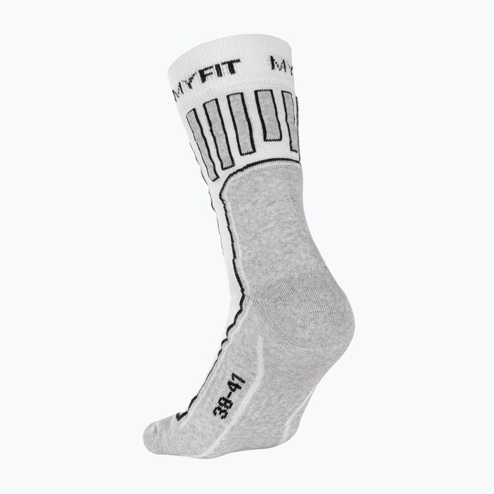 Ponožky MYFIT Skating Fitness biele/sivé 2