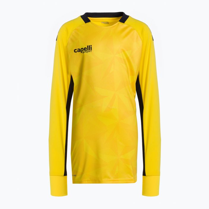 Capelli Pitch Star detské futbalové tričko Goalkeeper team žlté/čierne
