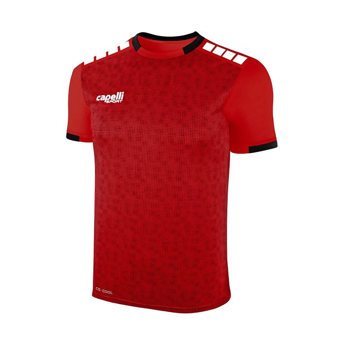 Capelli Cs III Block Mládežnícke červeno-čierne detské futbalové tričko 2