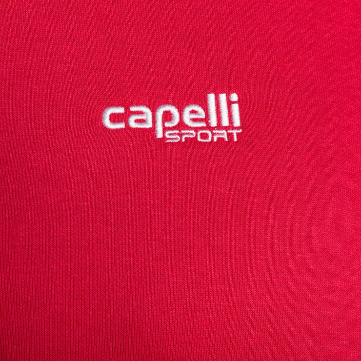 Pánska futbalová mikina Capelli Basics Adult Zip Hoodie červená 3