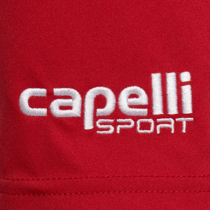 Capelli Sport Cs One Youth Match červeno-biele detské futbalové šortky 3