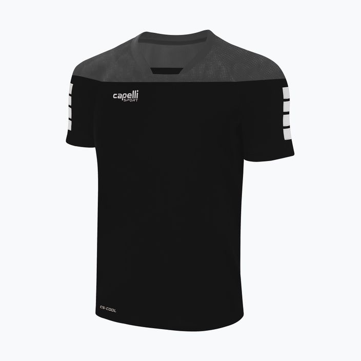 Capelli Tribeca Tréningové futbalové tričko pre dospelých čierne/tmavosivé 4