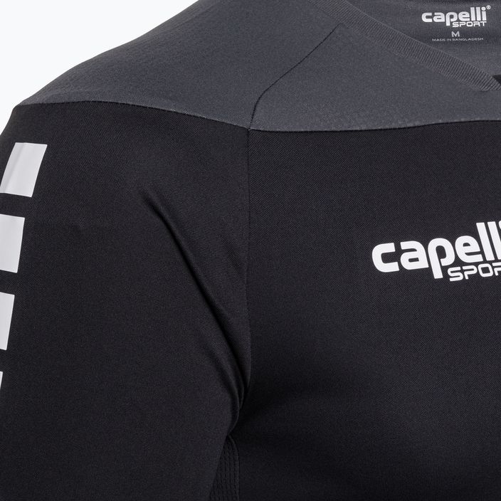 Capelli Tribeca Tréningové futbalové tričko pre dospelých čierne/tmavosivé 3