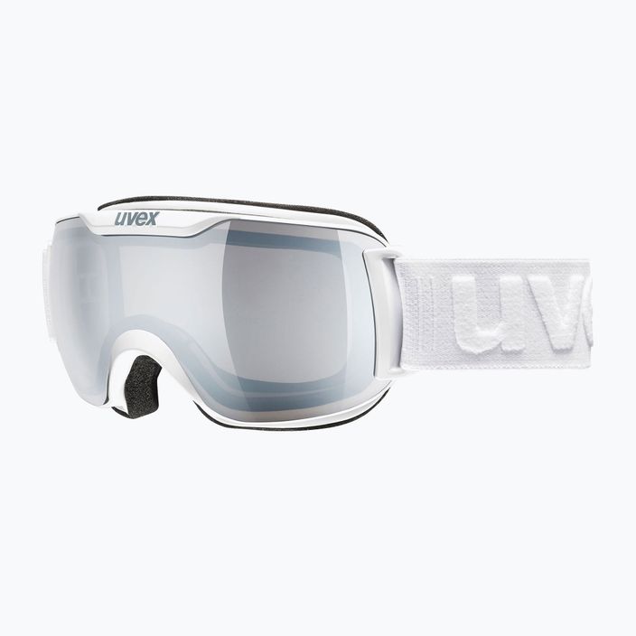 Lyžiarske okuliare UVEX Downhill 2 S LM white mat/mirror silver/clear 55//438/126 6