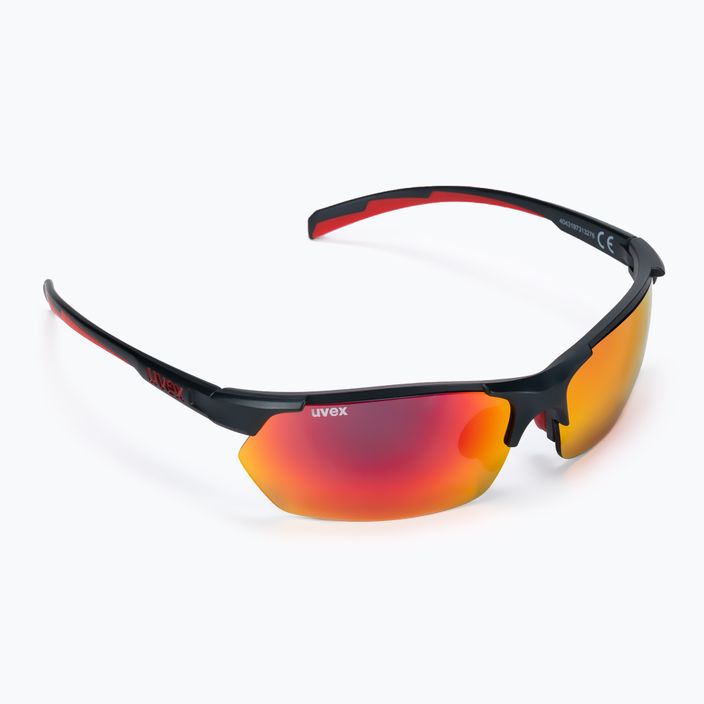 UVEX Sportstyle 114 slnečné okuliare čierno-červené S5309395316