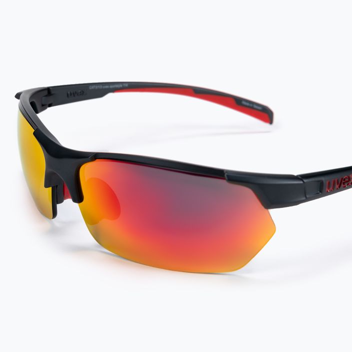 UVEX Sportstyle 114 slnečné okuliare čierno-červené S5309395316 5