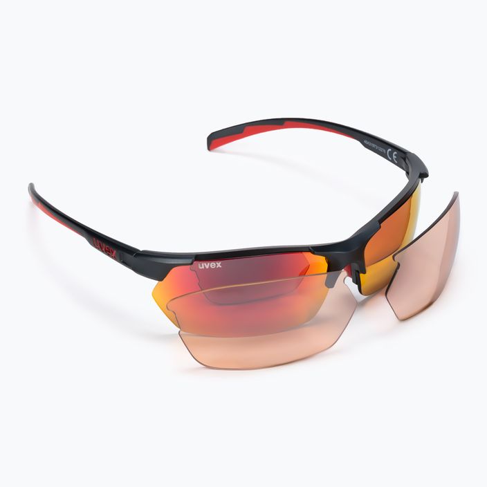 UVEX Sportstyle 114 slnečné okuliare čierno-červené S5309395316 7