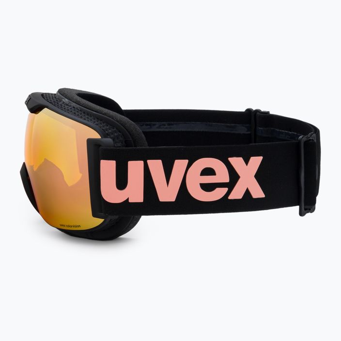 Lyžiarske okuliare UVEX Downhill 2 S black mat/mirror rose colorvision yellow 55//447/243 4