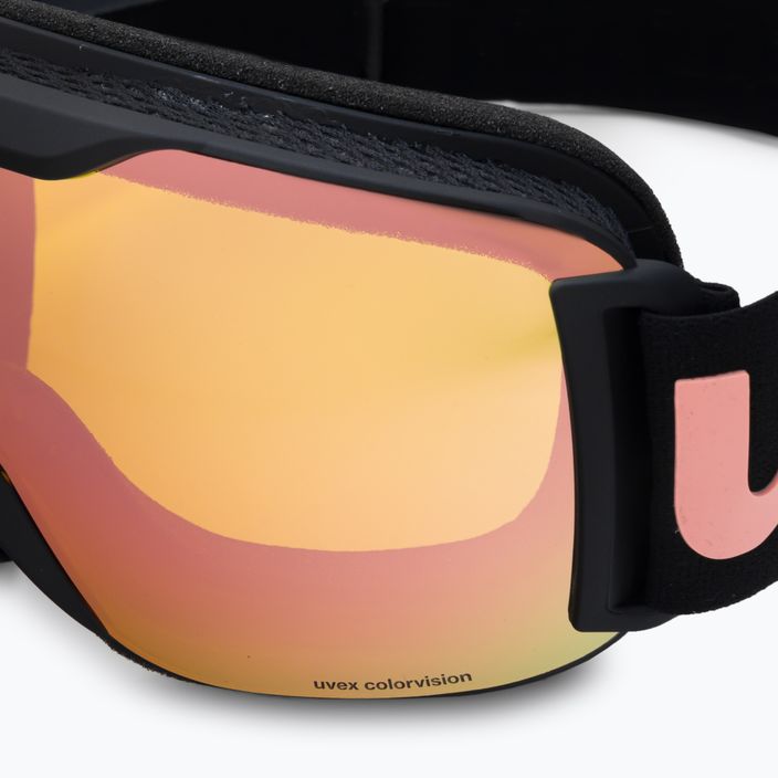 Lyžiarske okuliare UVEX Downhill 2 S black mat/mirror rose colorvision yellow 55//447/243 5