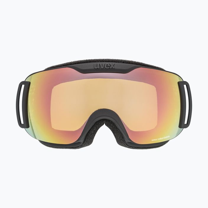 Lyžiarske okuliare UVEX Downhill 2 S black mat/mirror rose colorvision yellow 55//447/243 7