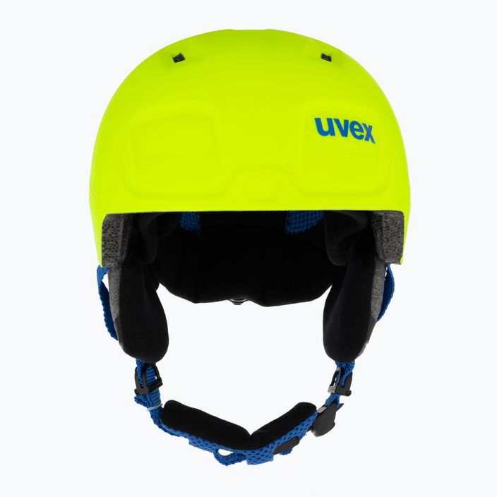 Detská lyžiarska prilba UVEX Manic Pro neónovo žltá 2