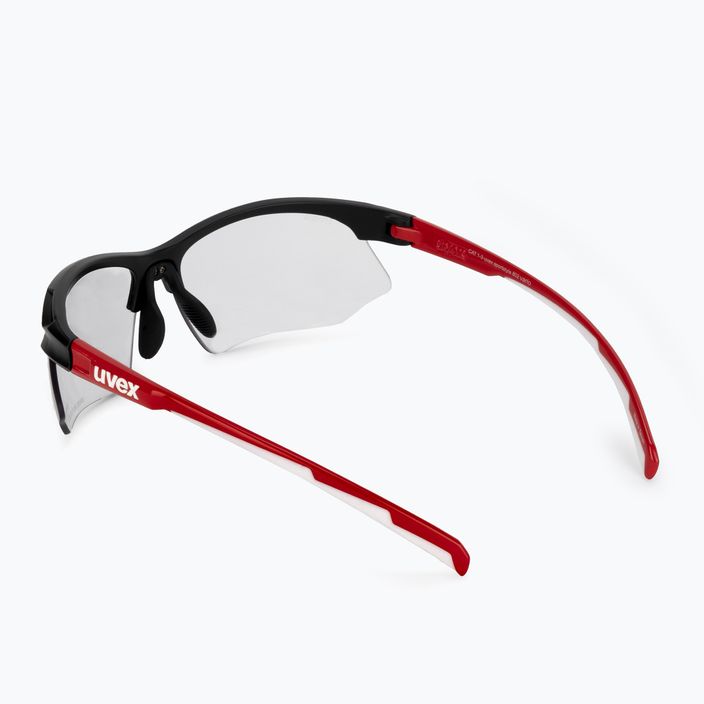 Cyklistické okuliare UVEX Sportstyle 802 V black red white/variomatic smoke 53/0/872/2301 2