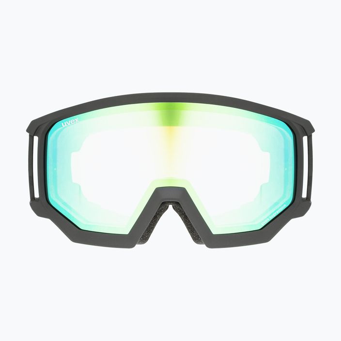 Lyžiarske okuliare UVEX Athletic FM black mat/mirror green lasergold lite55//52/233 6