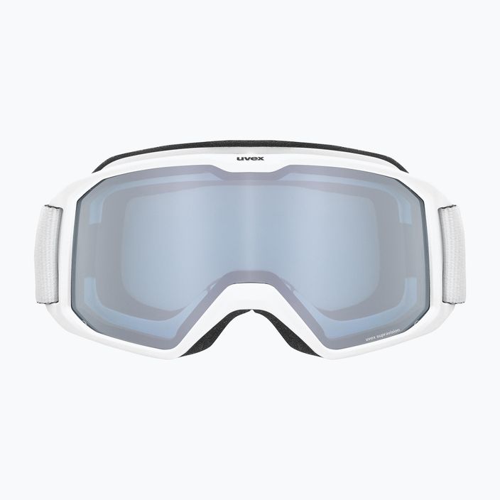 Lyžiarske okuliare UVEX Elemnt FM white mat/mirror silver blue 55//64/13 8