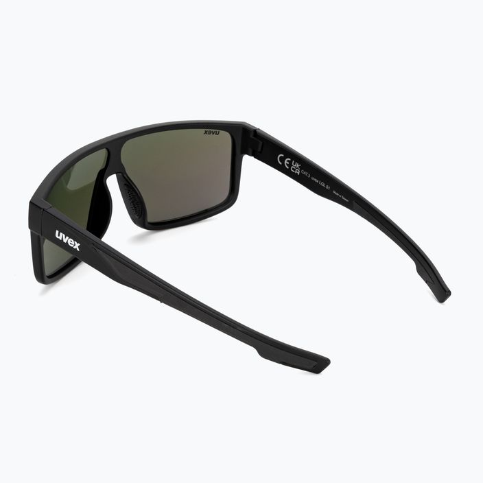 Slnečné okuliare UVEX LGL 51 black matt/mirror green 53/3/025/2215 2