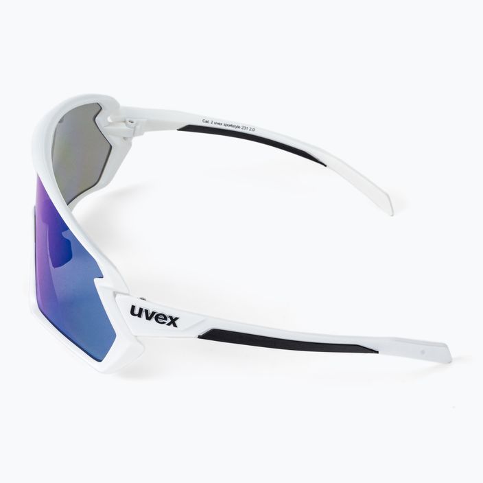 Cyklistické okuliare UVEX Sportstyle 231 2.0 white mat/mirror blue 53/3/026/8806 4