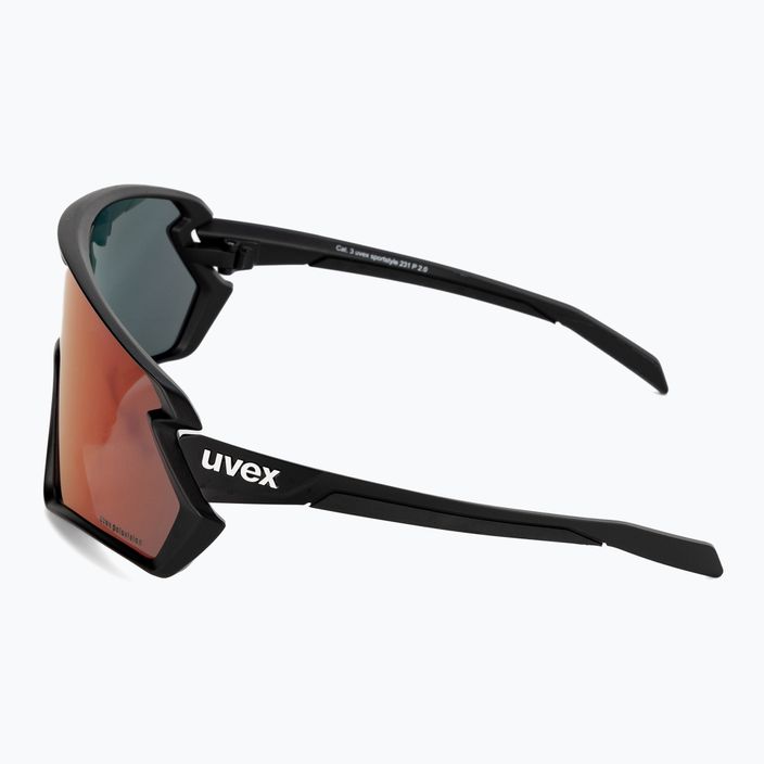 Cyklistické okuliare UVEX Sportstyle 231 2.0 P black mat/mirror red 53/3/029/2230 4