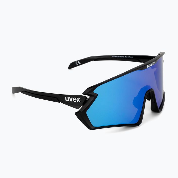 Cyklistické okuliare UVEX Sportstyle 231 2.0 P black mat/mirror blue 53/3/029/2240
