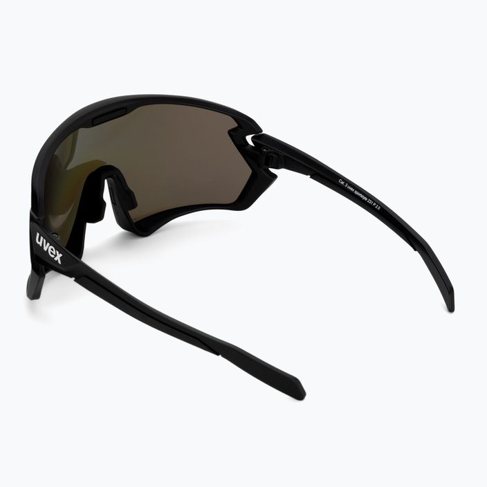 Cyklistické okuliare UVEX Sportstyle 231 2.0 P black mat/mirror blue 53/3/029/2240 2