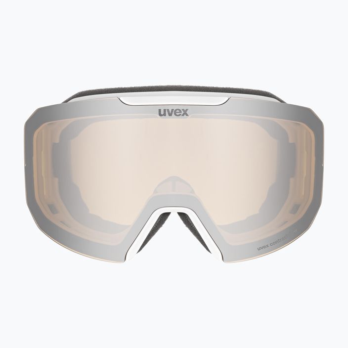 UVEX Evidnt Attract CV S2 lyžiarske okuliare biele matné/zrkadlové strieborné/žlté/čierne 2