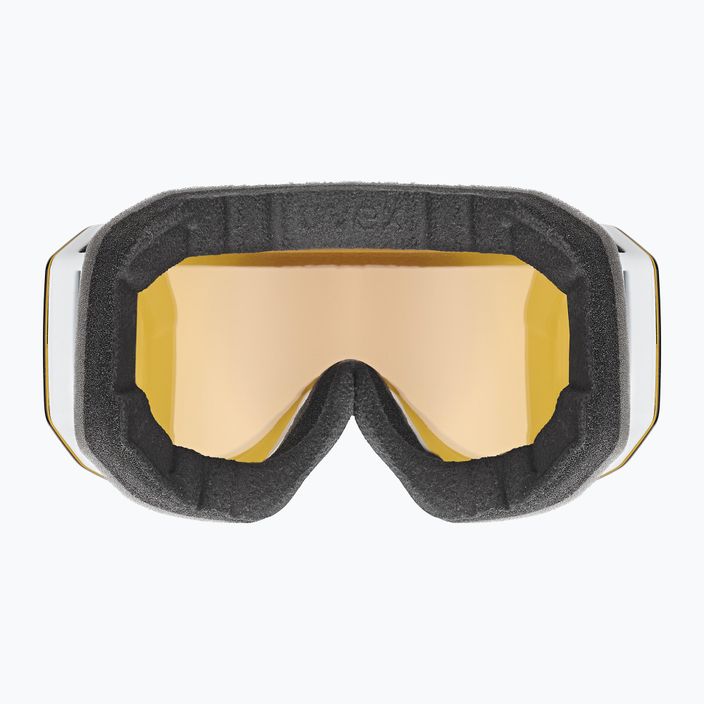 UVEX Evidnt Attract CV S2 lyžiarske okuliare biele matné/zrkadlové strieborné/žlté/čierne 3