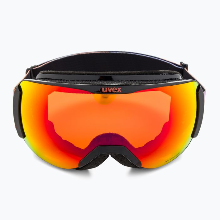 UVEX Downhill 2100 CV S2 lyžiarske okuliare čierne lesklé/zrkadlové oranžové/colorvision orange 2