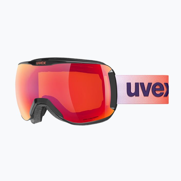 UVEX Downhill 2100 CV S2 lyžiarske okuliare čierne lesklé/zrkadlové oranžové/colorvision orange 5