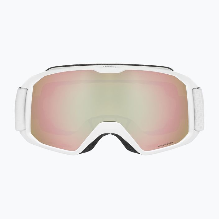 UVEX Xcitd CV S2 lyžiarske okuliare white matt/morror rose/colorvision green 2