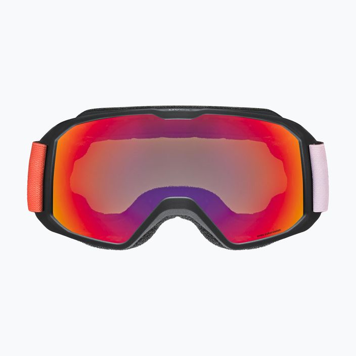 UVEX Xcitd CV S2 lyžiarske okuliare black matt/mirror scarlet/colorvision green 2