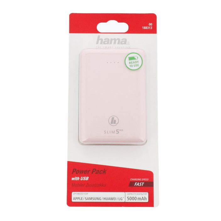 Hama Slim 5HD Power Pack 5 mAh ružová 188313 2