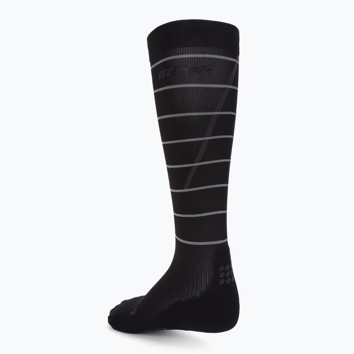 CEP Reflective pánske bežecké kompresné ponožky čierne WP505Z 2