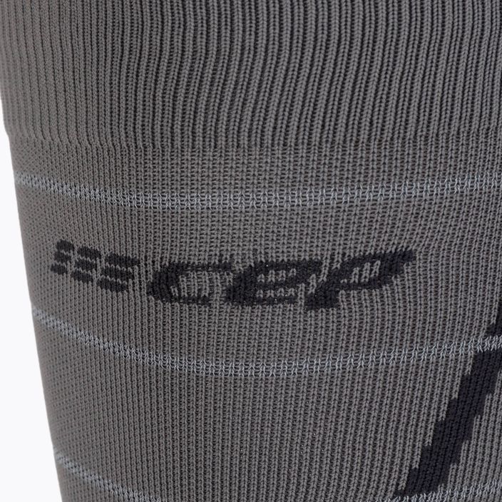 CEP Reflexné šedé pánske kompresné bežecké ponožky WP502Z 3