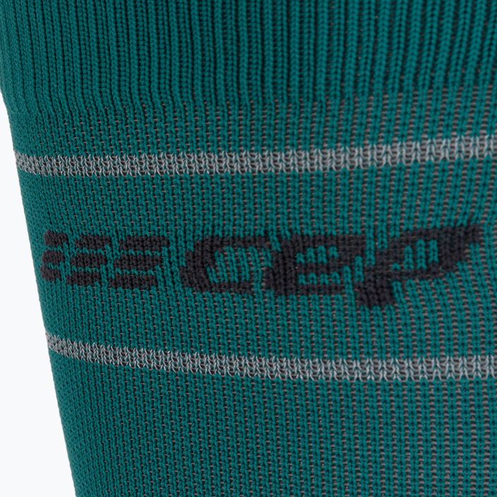 CEP Reflexné dámske bežecké kompresné ponožky zelené WP40GZ 3