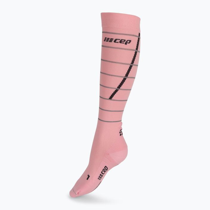 Dámske kompresné bežecké ponožky CEP Reflective Pink WP401Z 2