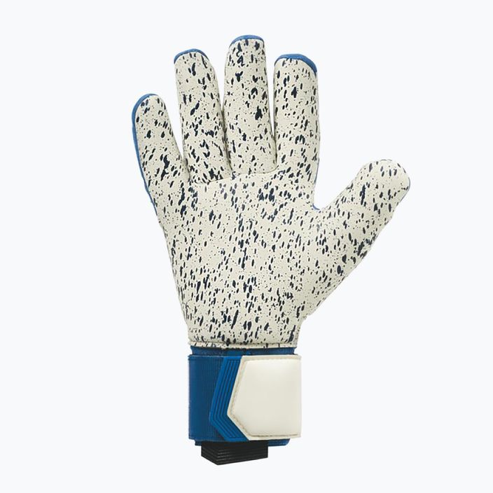 Uhlsport Hyperact Supergrip+ Finger Surround brankárske rukavice modré a biele 101123101 5