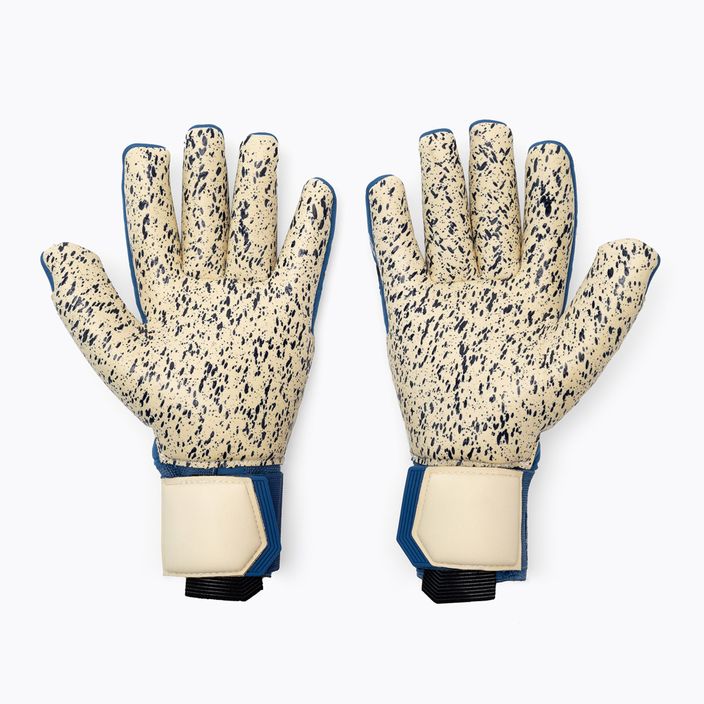 Uhlsport Hyperact Supergrip+ Finger Surround brankárske rukavice modré a biele 101123101 2