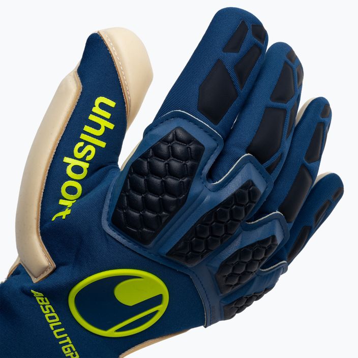 Uhlsport Hyperact Absolutgrip Reflex modro-biele brankárske rukavice 101123301 3