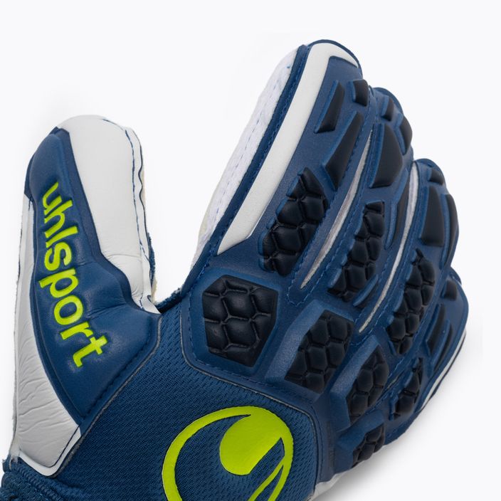 Uhlsport Hyperact Supersoft modro-biele brankárske rukavice 101123701 3
