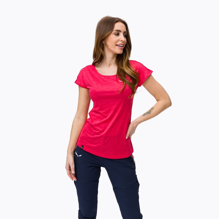Salewa dámske trekové tričko Puez Melange Dry pink 00-0000026538