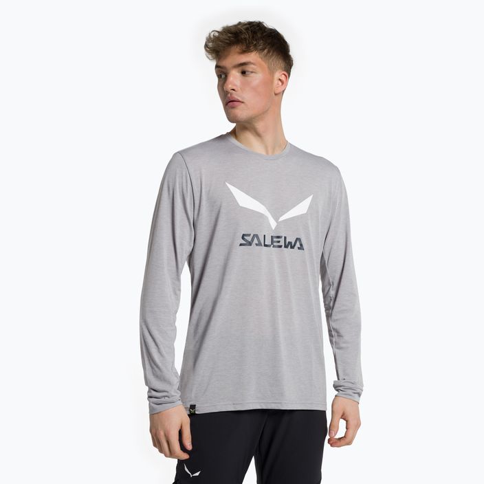 Pánske trekingové tričko Salewa Solidlogo Dry grey 00-0000027340