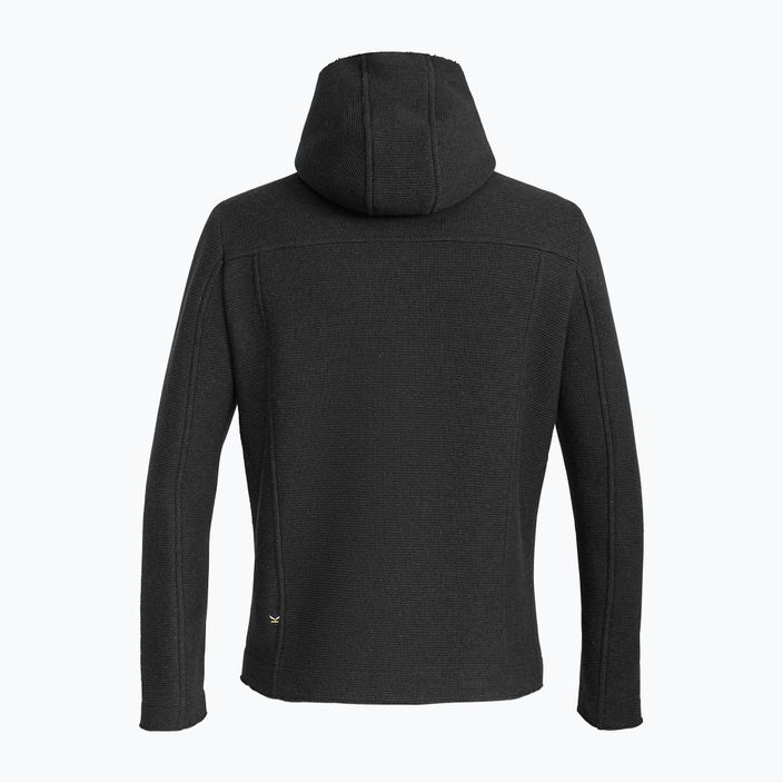 Pánska trekingová mikina Salewa Sarner 2L Wool Fz Hoody black out 2