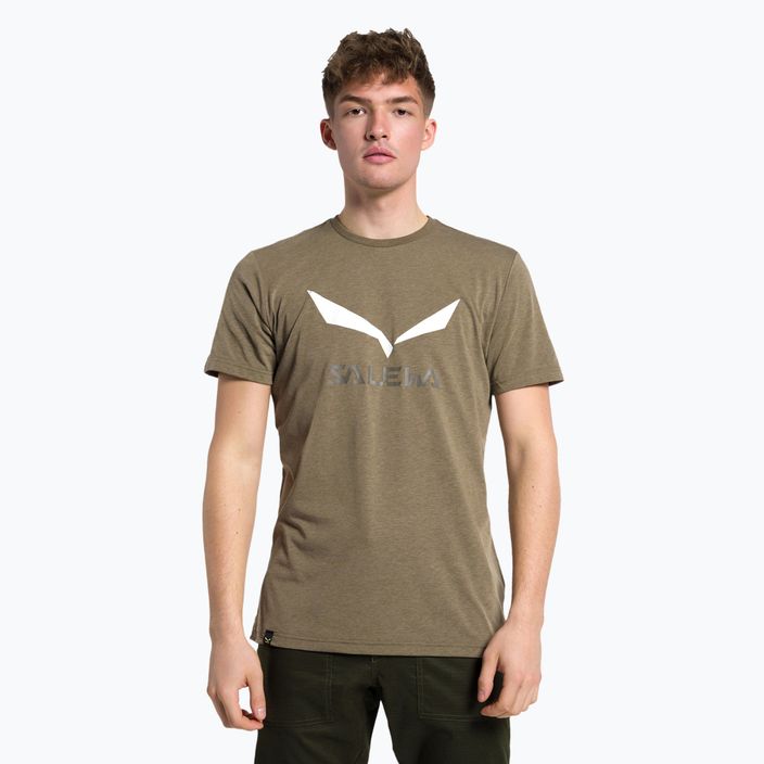 Pánske trekingové tričko Salewa Solidlogo Dry khaki 00-0000027018
