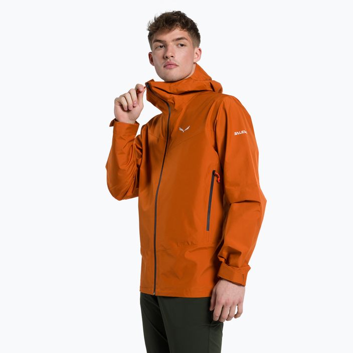 Salewa pánska bunda do dažďa Puez GTX Paclite oranžová 00-0000028476