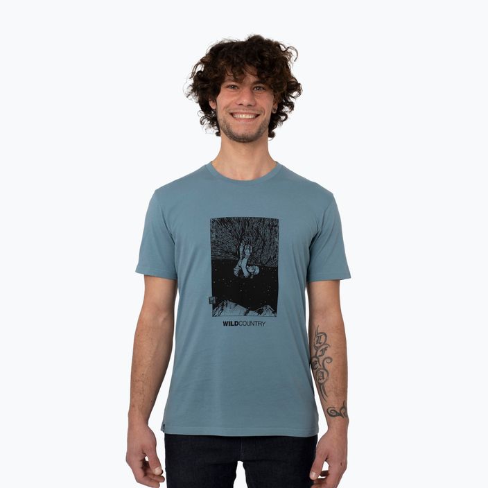 Pánske lezecké tričko Wild Country Flow modré 40-0000095186
