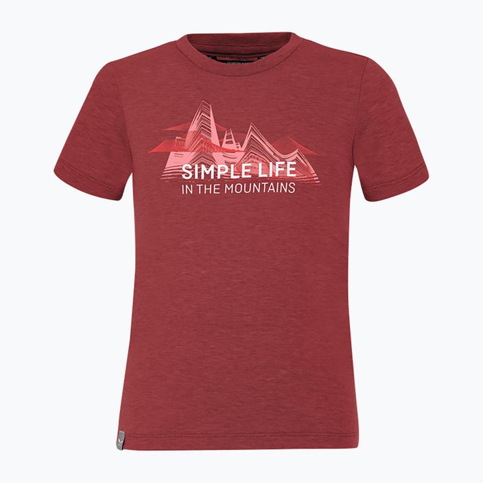 Salewa Simple Life Dry detské trekingové tričko červené 00-0000027774