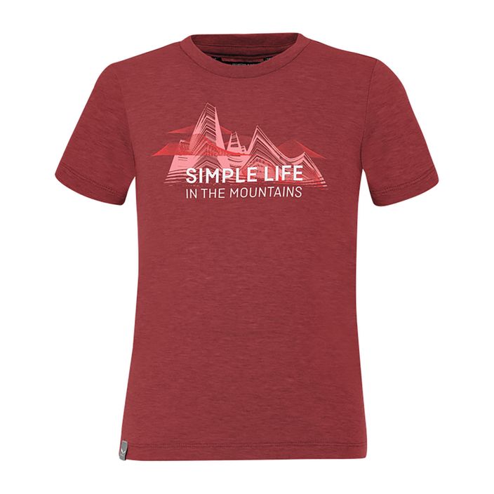 Salewa Simple Life Dry detské trekingové tričko červené 00-0000027774 2