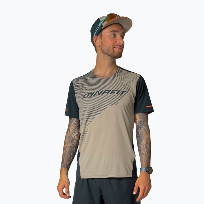 Pánske bežecké tričko DYNAFIT Alpine 2 rock khaki