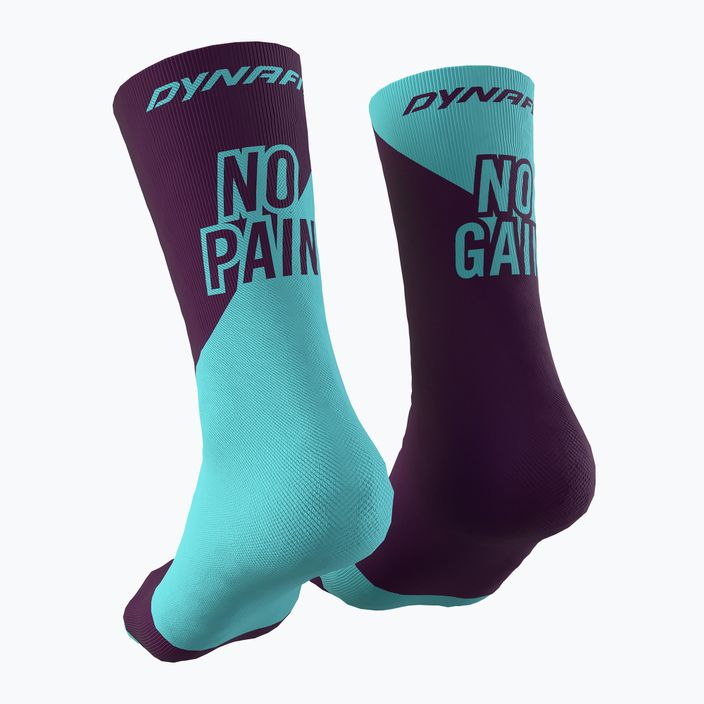 Bežecké ponožky DYNAFIT No Pain No Gain kráľovská fialová/morská modrá 2