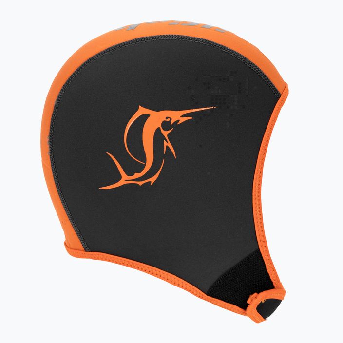 Plachetnica Silikónová čierno-oranžová plavecká čiapka NEOPRENE CAP 3