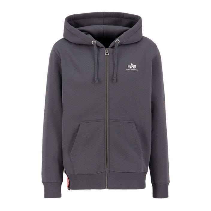 Alpha Industries pánska mikina Basic Zip SL vintage šedá 2